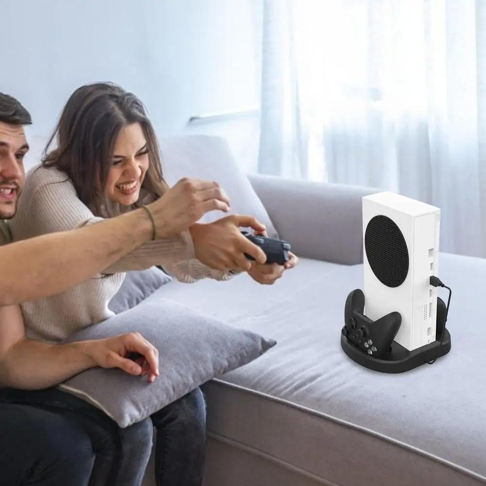 Vertical Stand + Cooling Fan Controller Charging Dock Holder for Xbox Series S