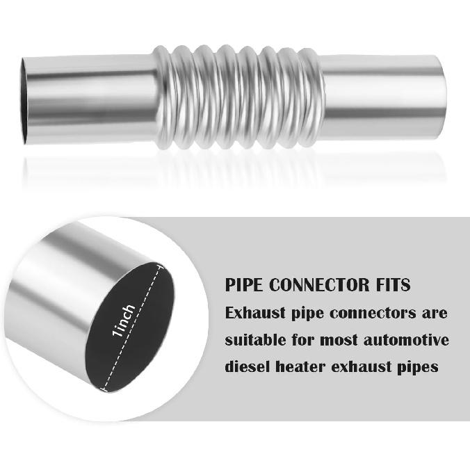Universal Car Accessories Exhaust Connector Kit - Elbow/Straight Pipe Exhaust Flex Pipe For Diesel Air Heater