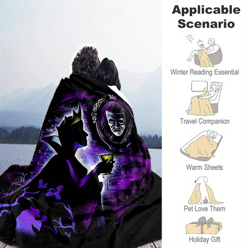 1pc, Disney Villains The Evil Queen Blanket Seasonal Universal Throw Blanket for Friend, Outdoor Blankets, Living Room, Travel, Camping