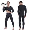 Thermal Suit 2 Pcs/Set Winter Men Underwear Set V Neck Plush Lined Seamless Long Outfit Sleeve Warm Slim Fit High Elastic Cold Weather Pajamas