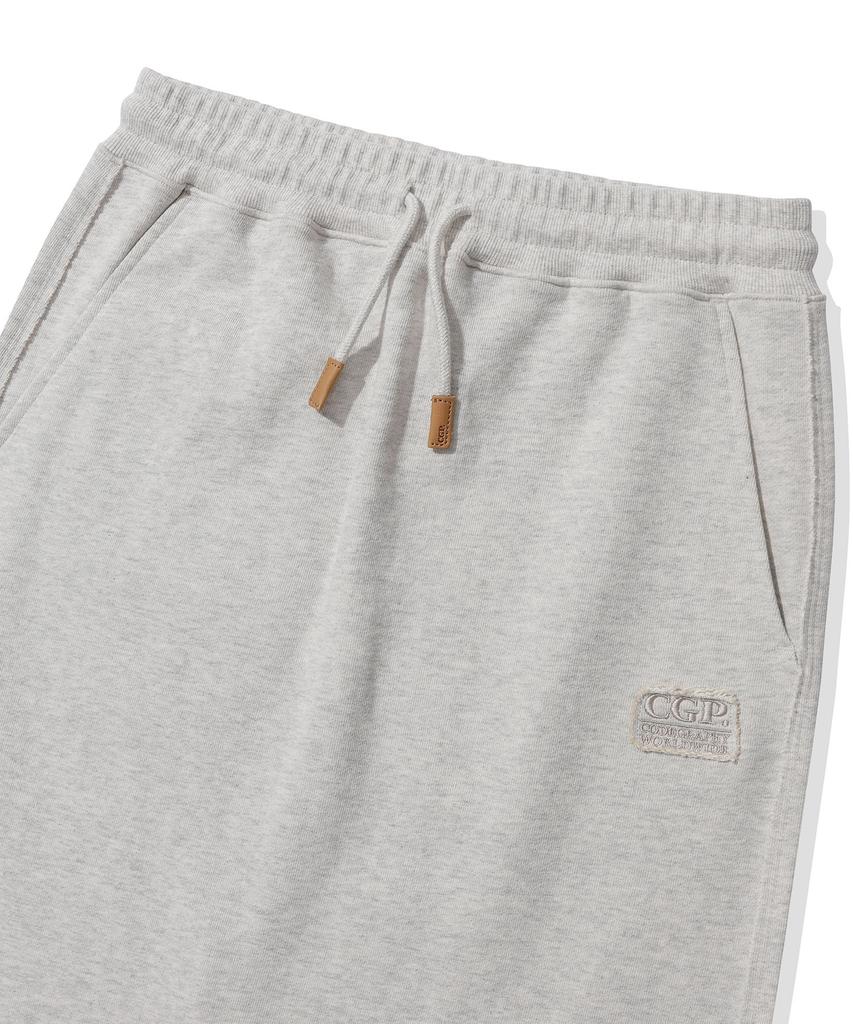 Code Graphy (Women) Square Logo Damaged Sweat Skirt_Oatmeal