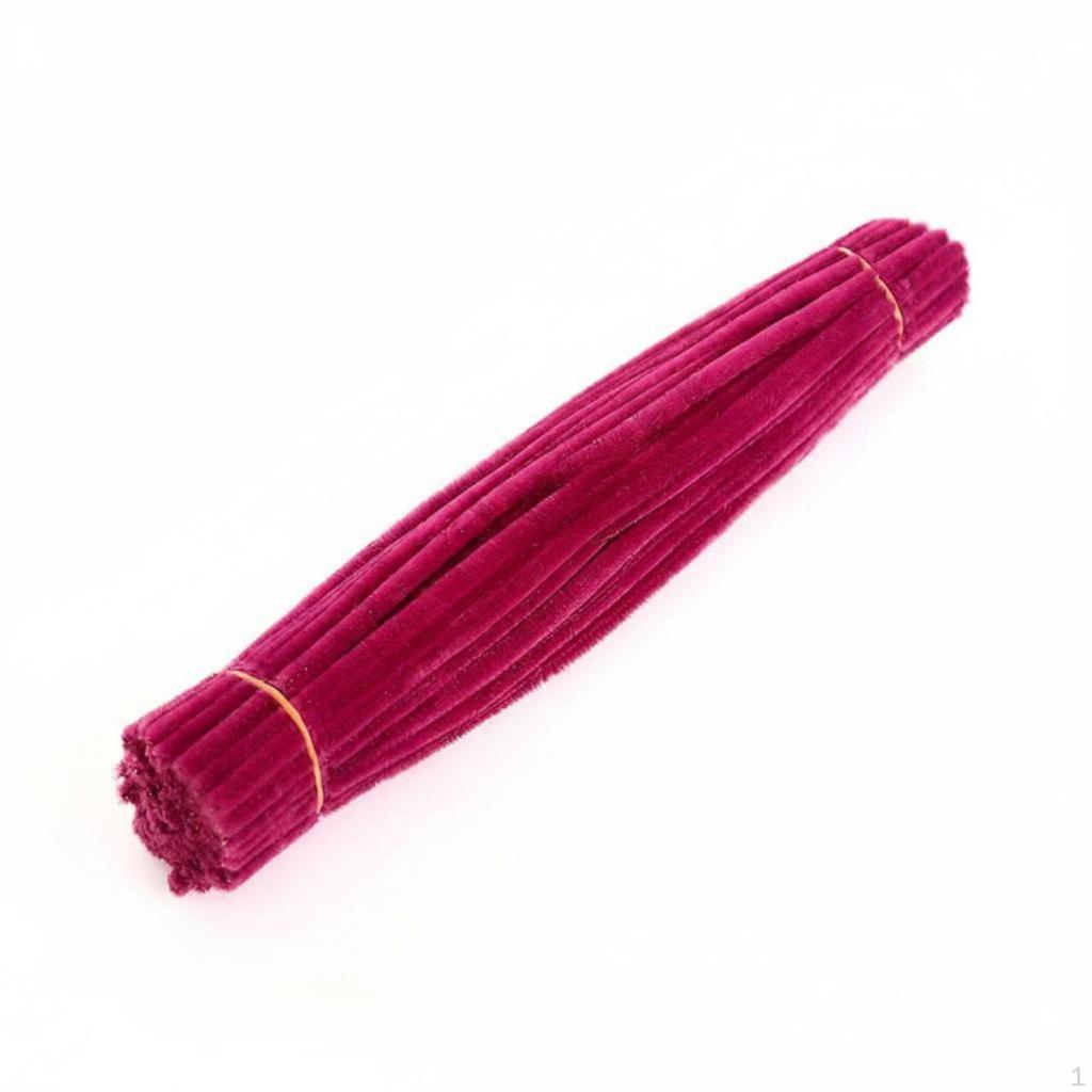 Twist Sticks DIY Craft Kit, Multicolor Plush Pipe Cleaners Purple Red