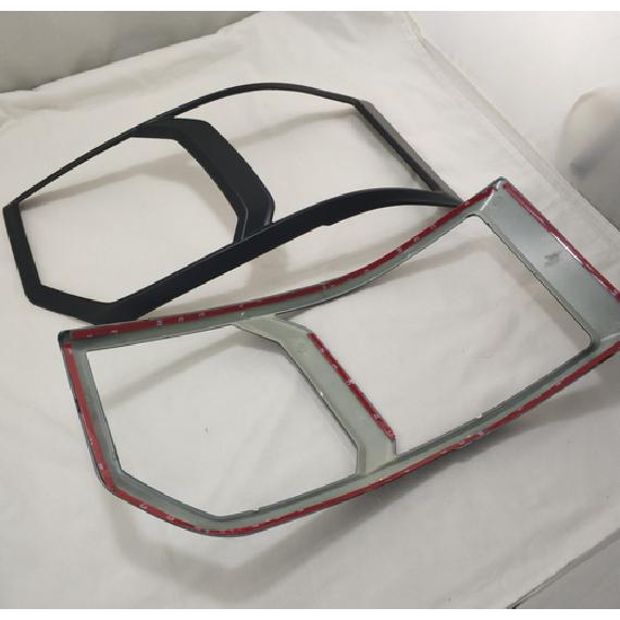 Matte Black Front Light Lamp Headlight Cover Trim For 2014-2018 Toyota Hiace