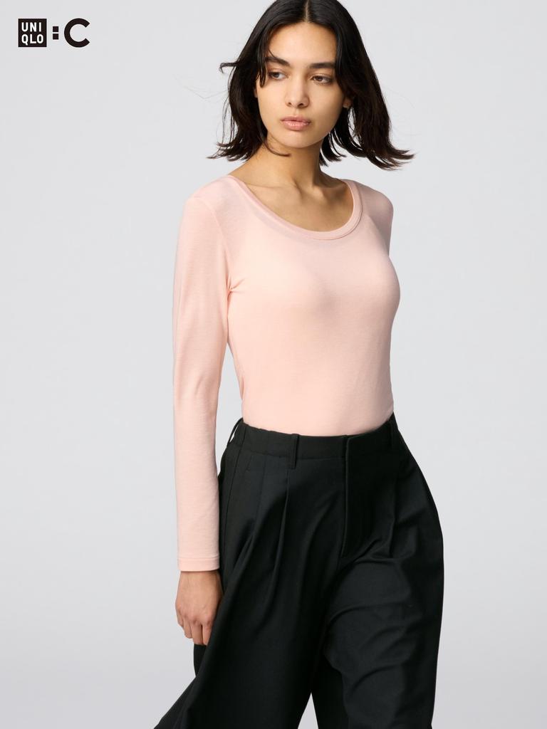 Uniqlo HeaTTech Cashmere Blend U Neck T  Long Sleeve  exTra Warm