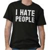 I Hate People Funny Introvert Antisocial Cute Womens or Mens Crewneck T Shirt Te