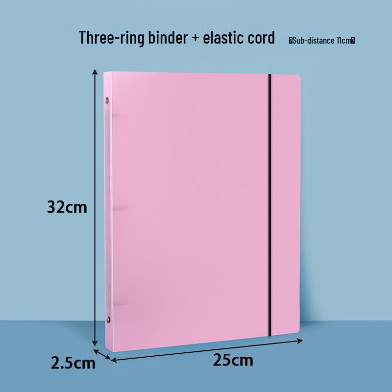 3-Hole 6-Page Rainbow Index Dividers with Angled Pockets, Frosted Waterproof Binder Refill Pages