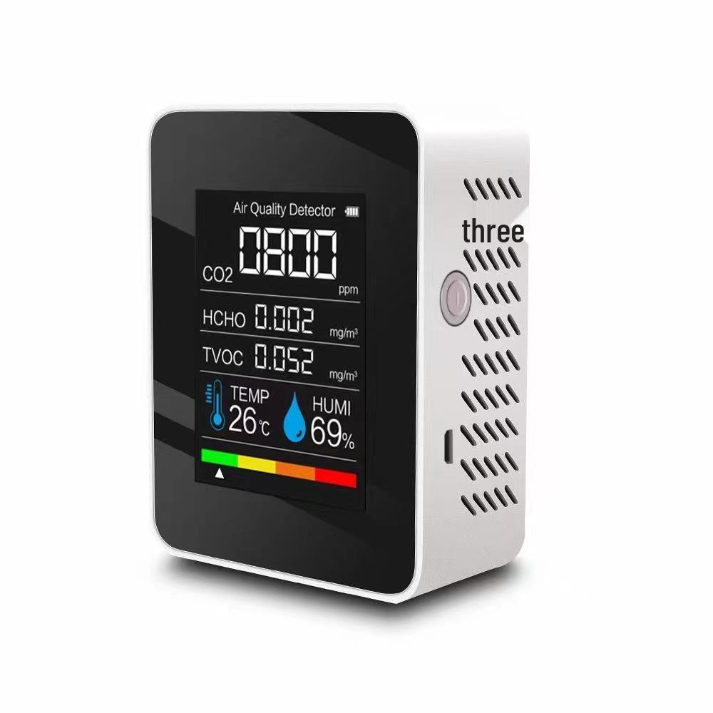 Portable Indoor Air Quality Detector: Infrared, Formaldehyde, TVOC, CO2, Thermometer & Hygrometer