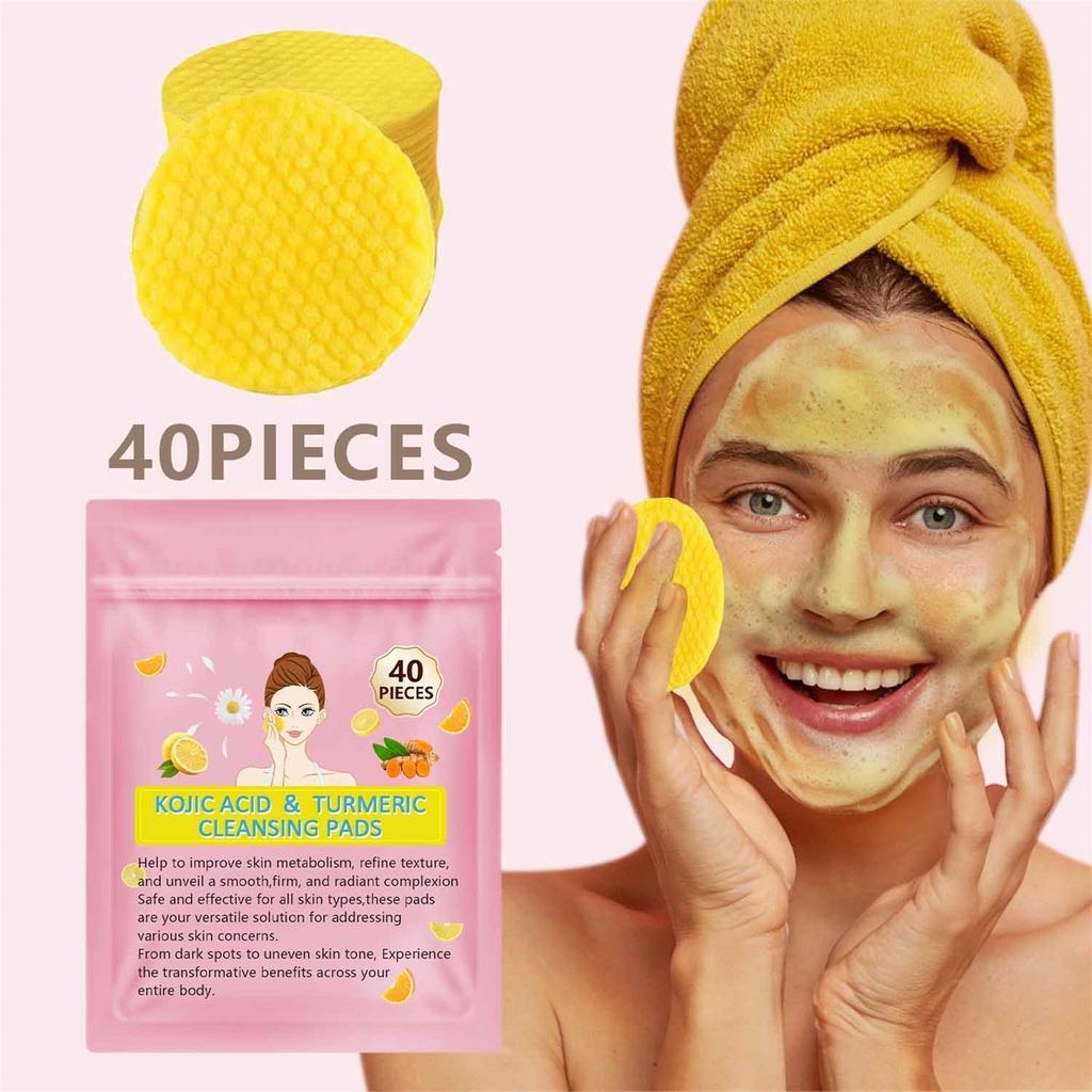 Cleansing Pads, Kojic Cleansing Pads Helps Balance Skin Oil And Water Hydrating Remove Excess Keratin From The Body'S Skin  40pcs 30ml