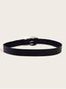 Black Vintage Decorative Rhinestone Belt Woman's Retro Style Alloy Buckle Personality Belt