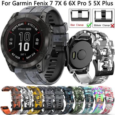26 22MM Remienky na hodinky pre Garmin Fenix 7 7X Pro 47 51mm 6 6X Pro 5 5X Plus Epix 2 Maskáčový silikónový QuickFit remienok na inteligentné hodinky