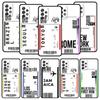 Phone Case for Samsung Galaxy A13 A15 A17 A07 A21S A22 A23 A25 A31 A73 A32 A52 A41 Soft TPU World Travel Ticket Seoul New York