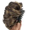 Wavy Messy Hair Bun Hairpieces Updo Claw Clip On Donut Chignon Short Curly Hair  for Women Girls
