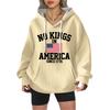 Women's Fashion Casual Long Sleeve Loose Printed Pullover Sports Long Sleeve Sweatshirt