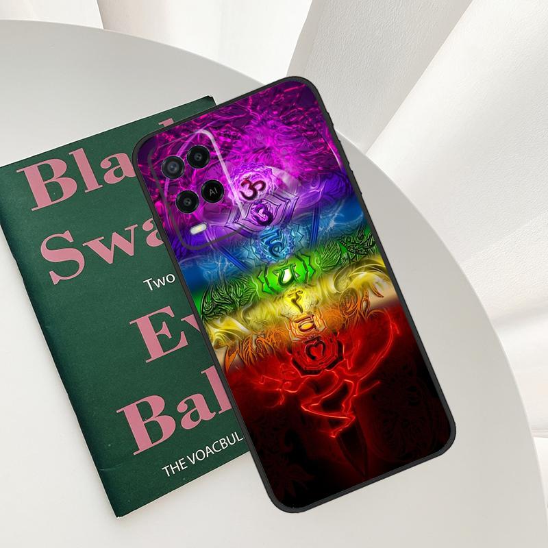 Mandala Chakra Yoga Case For Oppo A15 A16 A17 A52 A72 A76 A96 A54 A74 A94 A54S A57S A58 A78 A98 A57 A77 Cover