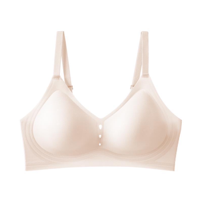 Comfortable Seamless Jelly Ice Silk Bra: Side Support, Anti-Sagging, Beautiful Back, Breathable Fit for Small Chests