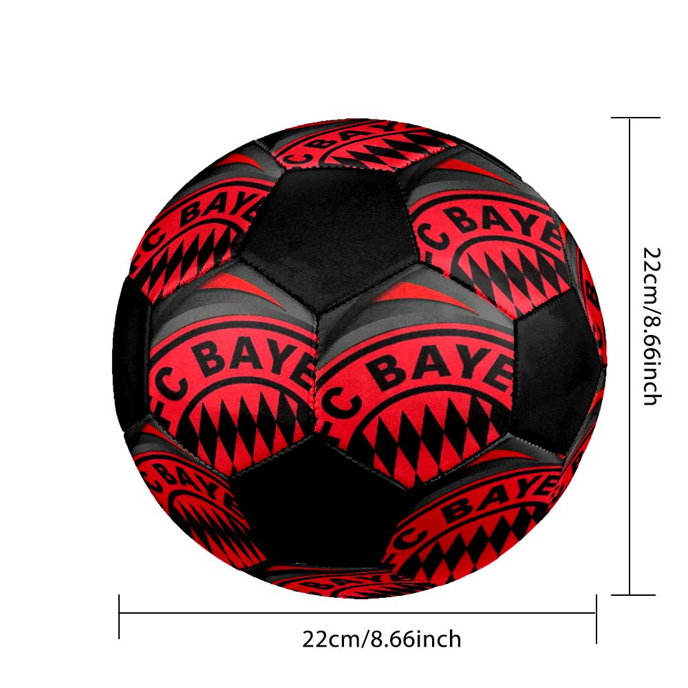 FC Bayern Munich Indoor Soccer Ball Colorful Machine Stitched PVC Size 5 Team Training Competition Ready Durable High-Bounce Cool Sports Gift