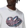 Adidas Originals Trefoil Front Large Logo Print Crew Neck T-Shirt Men Tops White HK7334
