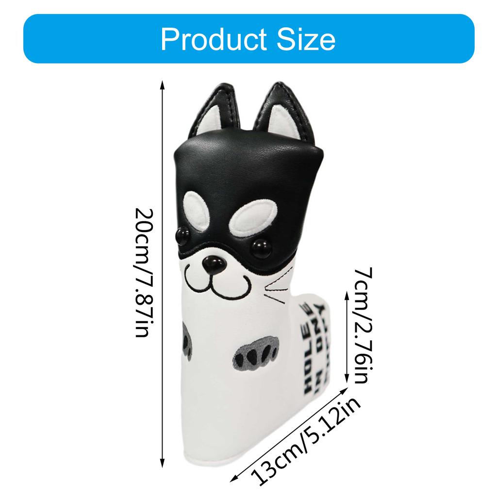 Kreskówkowy Pies PU Pokrowce na Główki Kijów Golfowych Pokrowce Ochronne na Główki Kijów Wodoodporne Pokrowce na Główki Kijów Golfowych Pokrowiec na Główkę Kija Żelaznego Wytrzymałe