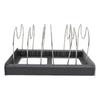 Expandable Pot and Pan Organizers Rack Kitchen Cabinet Pantry Bakeware Holder Shelves Lid with 7