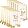 Simple Acrylic Wedding Table Card Holder with Gold Edge