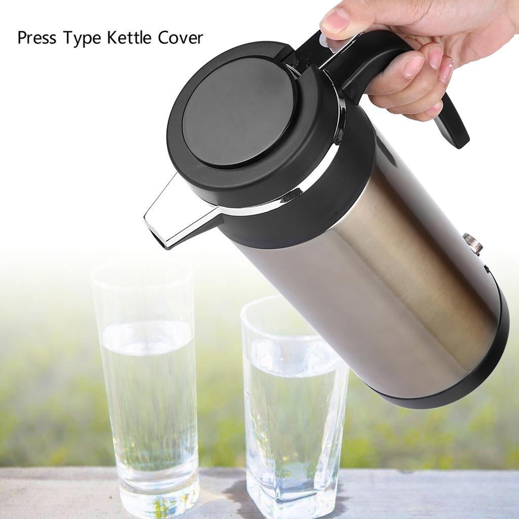 1000ML 12V/24V Stainless Steel Electric in Car Kettle Travel Thermoses Heating Water Bottle Electric in car Kettle in car Kettle