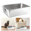 with Handle Litter Pan Open Top Cat Toilet Durable Cat Litter Box  Home