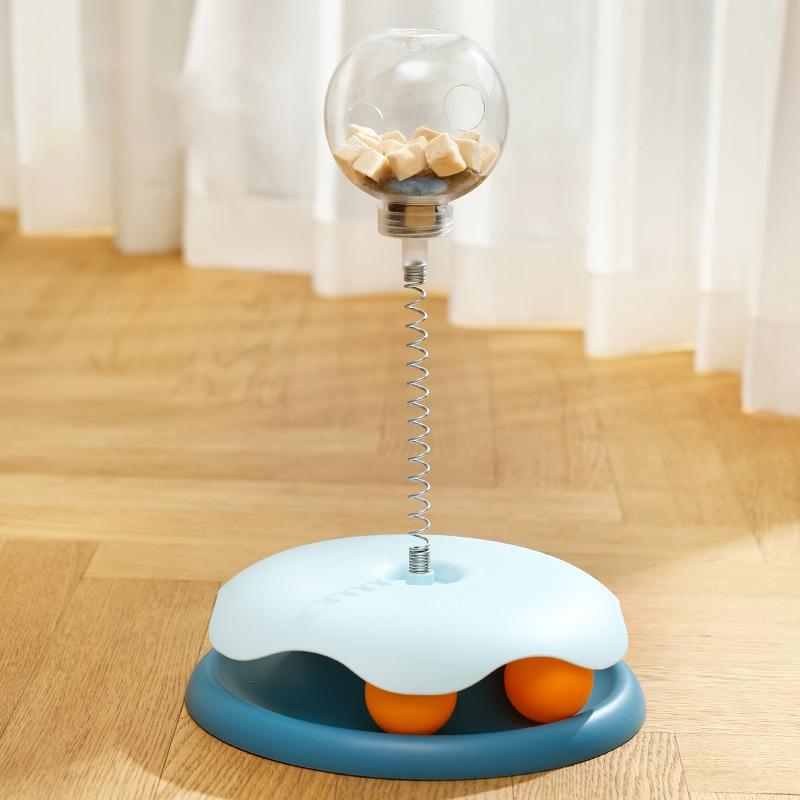 Cat Puzzle Food Leaking Ball Toy Cat Dog Interactive Treat Leaking Toy Slow Cat Dog Feeder Cat Turntable Toys Pet Supplies
