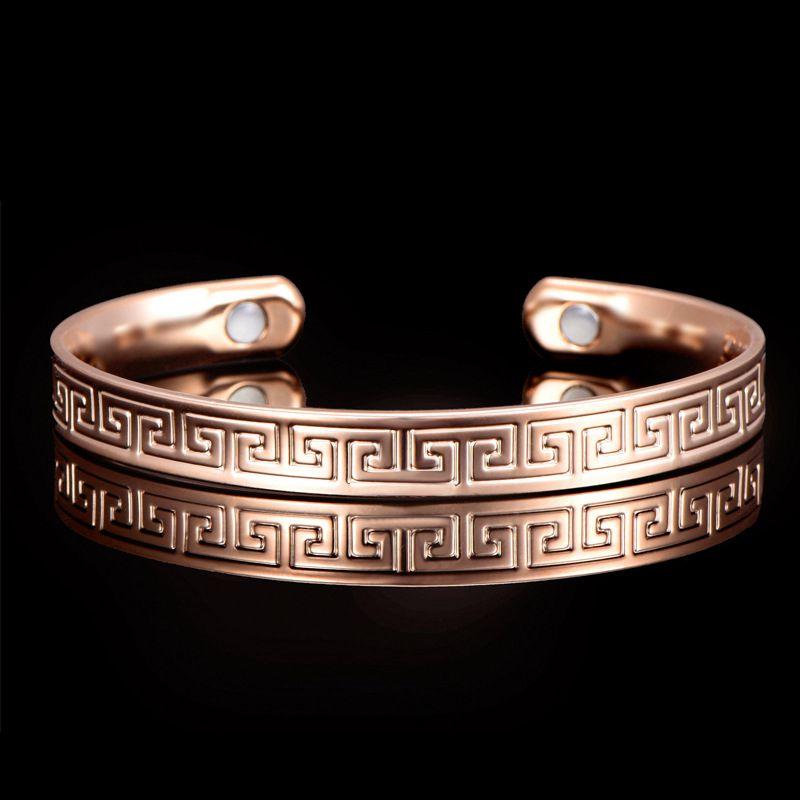 Simple Geometric Bio Magnetic Men Women Classical Patter Therapeutic Energy Healing Magnetic Bracelet Therapy Arthritis Jewelry