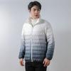 Men's fleece light down jacket men's stand-up collar winter coat gradual change color men's clothing