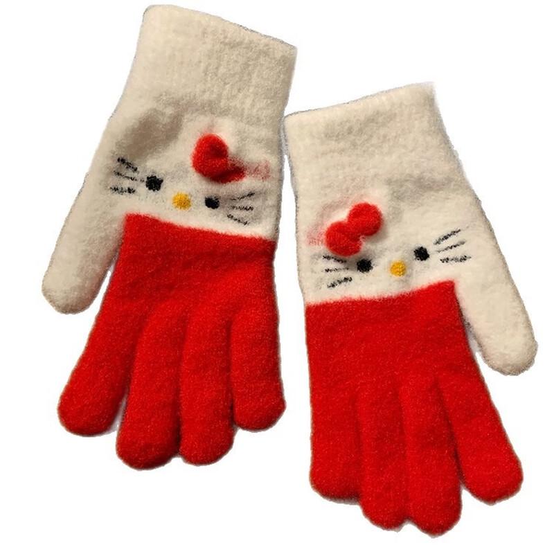 Kitty Cat Winter Plush Gloves