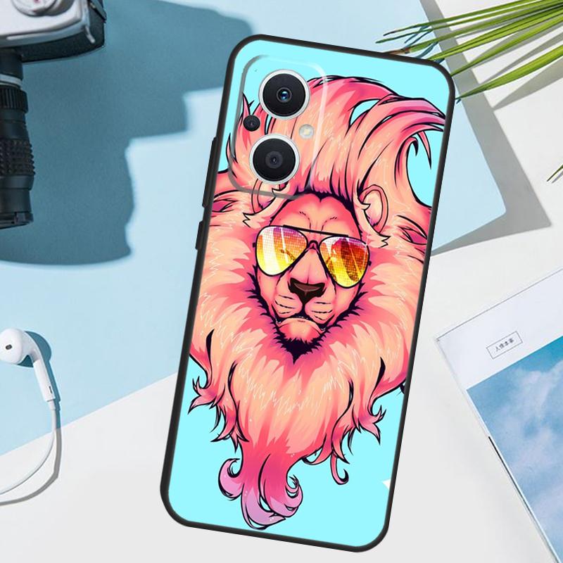 Lion Animal Cover For OPPO Reno 13 F 10 11 12 14 Pro 11F 12F 14F 7 8 Lite OPPO Find X9 X8 X5 X6 Pro Case