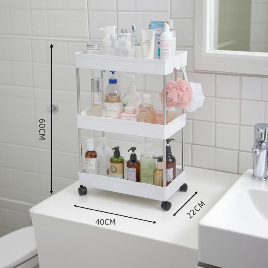 Portable Multi-Layer Bathroom & Kitchen Storage Trolley