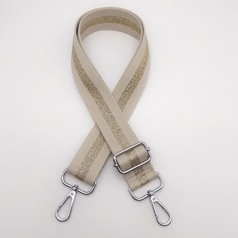 New Backpack Shoulder Strap Handbag Travel Bag Shoulder Bag Shoulder Strap Classic Striped Metal Hook Adjustable Bag Accessories