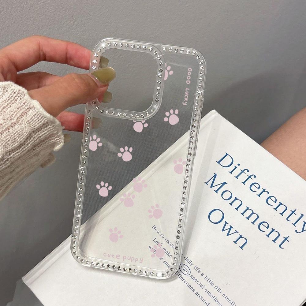 Armbandkette Handyhülle Für iPhone 17 16 15 13 14 für 17Air 17 12 14 16 Pro 17 14 16 Pro Max Funkelnder Diamant Niedliches Muster Hartschale Mit Trageband