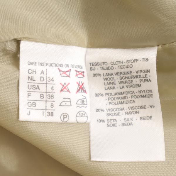 MAX MARA Made in Italy wool and silk blend Herringbone Pattern tailored jacket Women Used