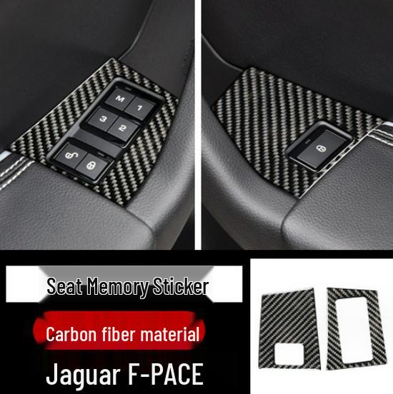 Jaguar F-PACE Carbon Fiber Interior Console & Cup Holder Decorative Sticker