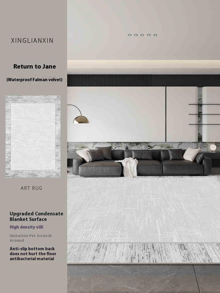 

VIKAMA1PC имитация кашемира с потертой обратной стороной ковер для гостиной светлый роскошный минималистский европейский спальня простой в уходе ковер домашний декор 120X160CM