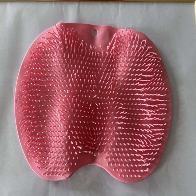 Multifunktionale Rutschfeste Badematte mit Fuß- und Rückenpeeling, Entfernung abgestorbener Haut und Großen Saugnäpfen  rosa