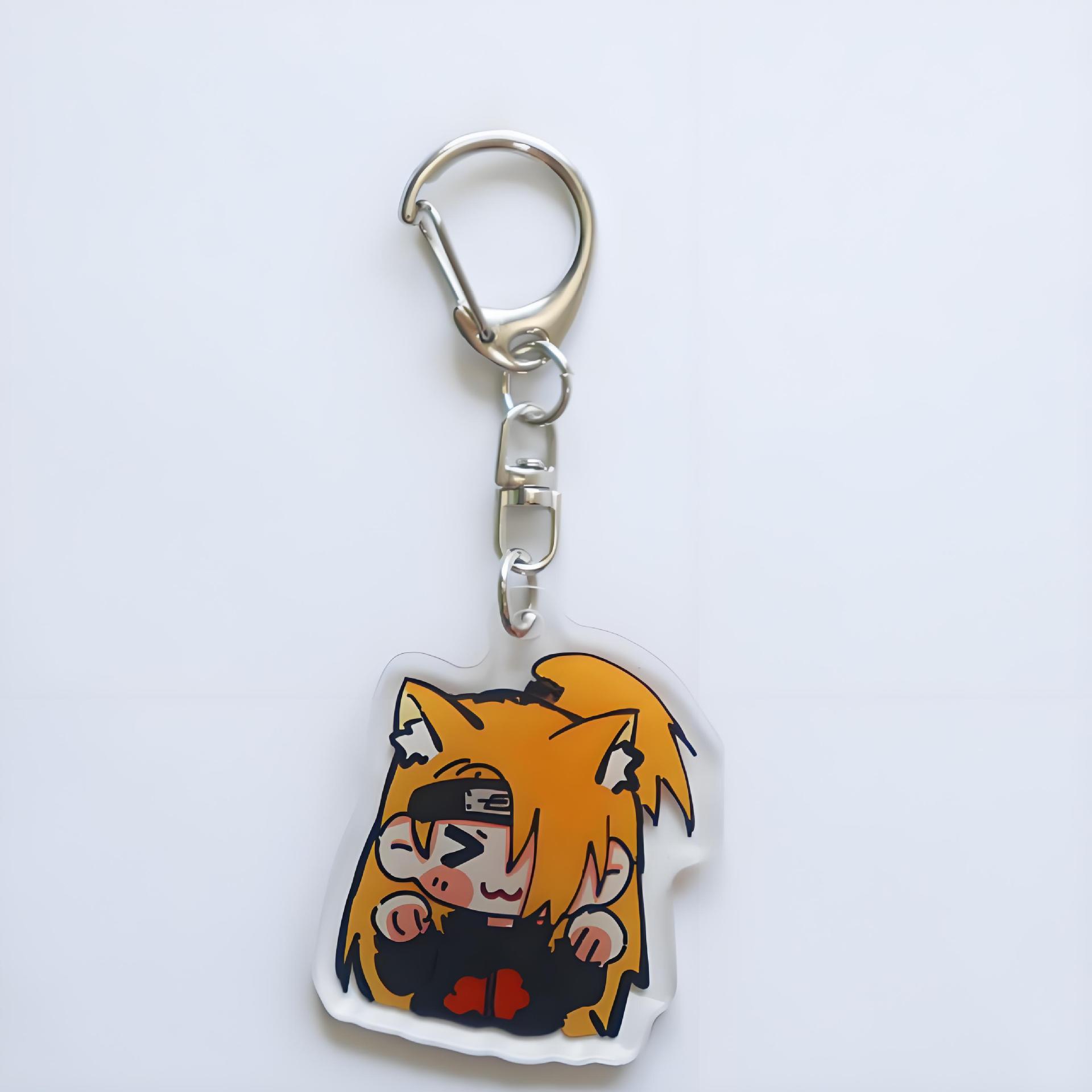 

Anime Cartoon Naruto Uchiha Itachi Obito Madara Shisui Hyga Neji Nara Shikamaru Deidara Acrylic Keychain Gifts 5Cm