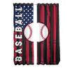 Customized Blackout Baseball Print Curtains with Photo Hooks - High-Precision Sunscreen Design for Bedroom
