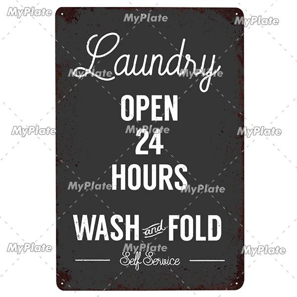 [MyPlate] Wäscherei-Vintage-Metallschild, Blechschild, Toilettendekoration, Männerhöhle, Plakette für Zuhause, Wanddekoration, Barschild, Heimdekoration, Heimposter