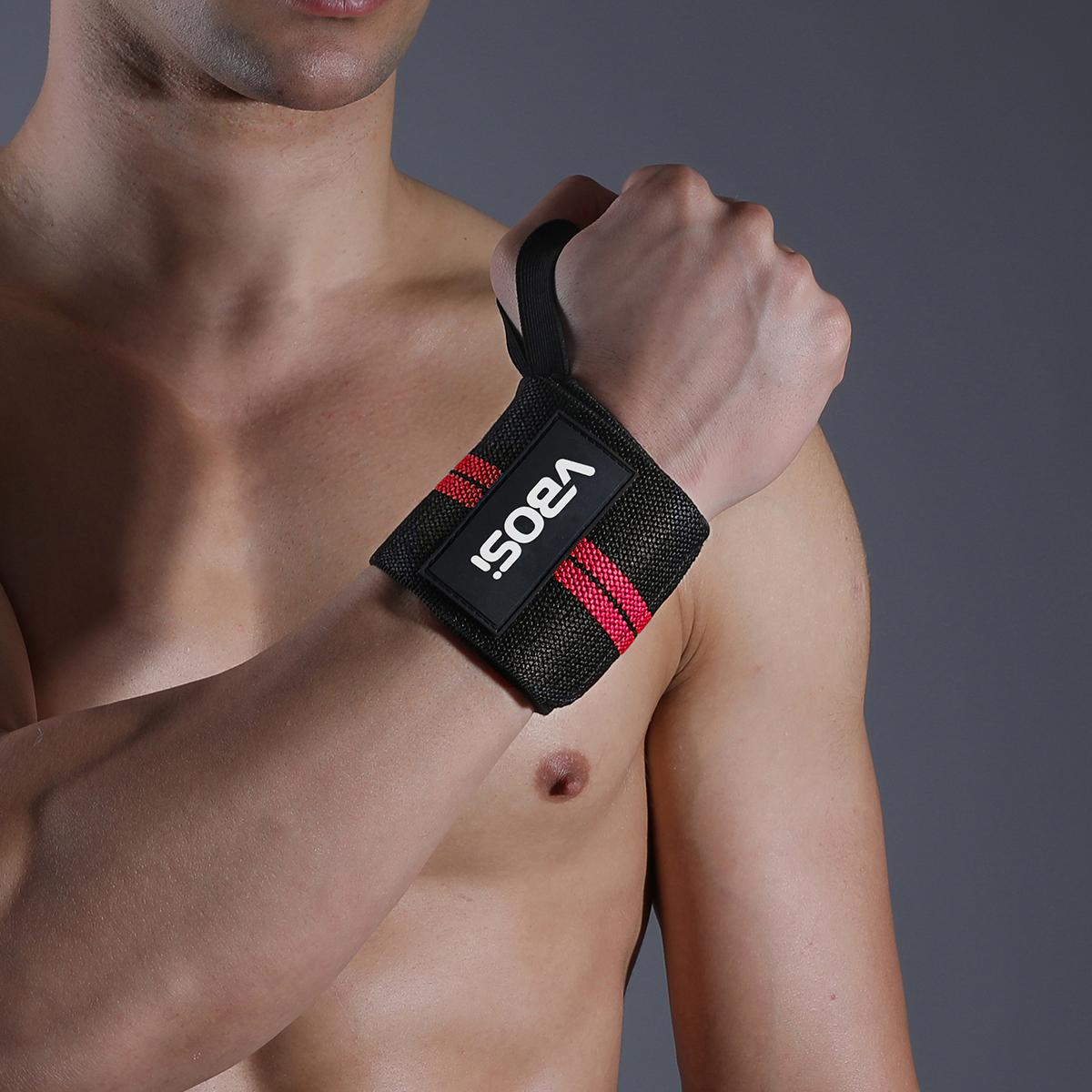 

Vbosi 1 Piece Women Men Adjustable Wrist Support Wraps With Thumb Loop For Weightlifting Horizontal Bar one size