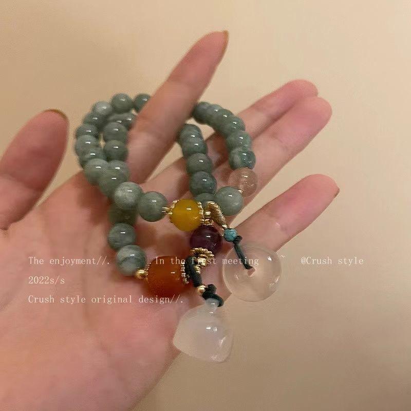 New Chinese Safety Buckle Lotus Bracelet Women's Summer Ins Niche Design Senior Bracelet 2025 New Jewelry