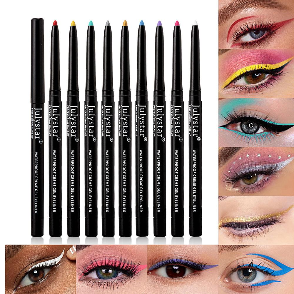 9 Colors of Colorful Eyeliner Pencils, Long-lasting, Waterproof and Non-smudged, Suitable for All Scenes and Can Be Used By All People