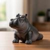 Cartoon Abstract Hippopotamus Resin Ornament Yoga Hippopotamus Crocodile Statue Home Office Desktop Ornament Decorative Item