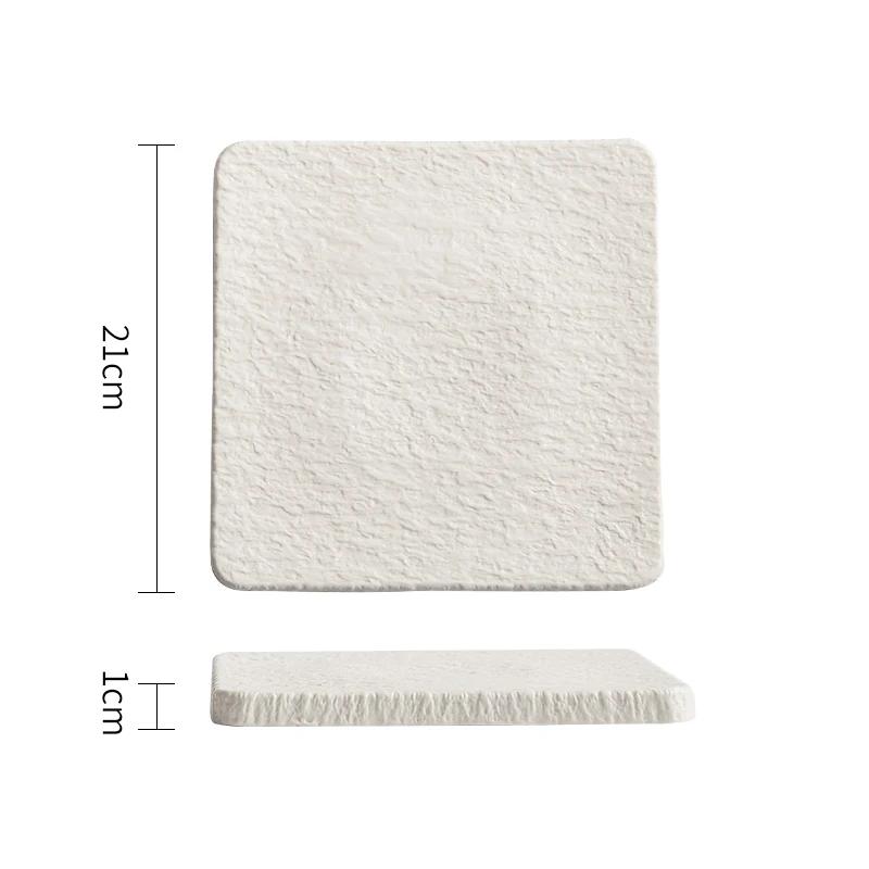 Stone Patterned Ceramic Plate Steak Plate Serving Plate Cake Plates Dessert Sushi Dish Molecular Cuisine Restaurant Tableware