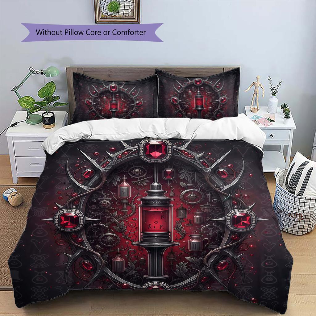 Cyberpunk spaceship Pattern Bedding Quilt Set Quilt Cover Pillowcase Home Decoration Birthday Gift (1 * duvet cover + 2 * pillowcase, without core)