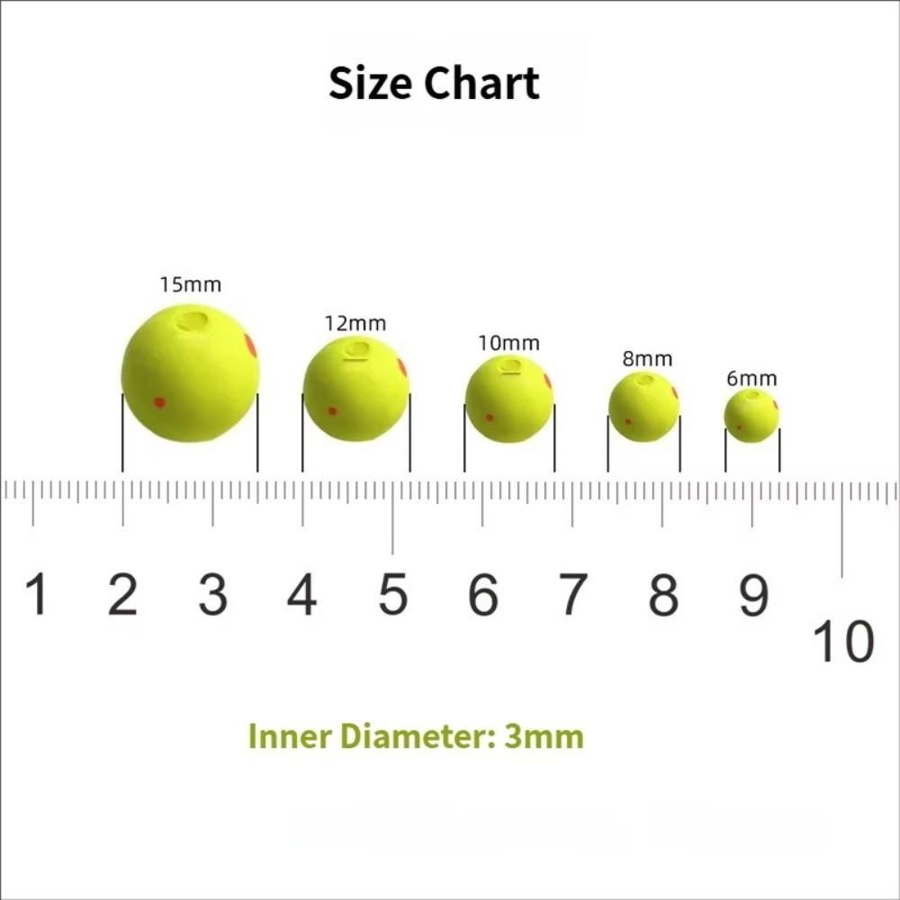 50pcs Foam Balls Fishing Floats High Buoyancy Fishing Beads Fish Floats Beads Outdoor Fishing