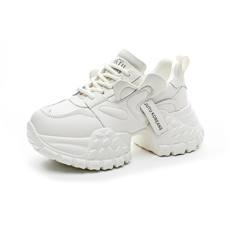 

Мода 7 см Микрофибра Кожа Массивные Кроссовки Лоферы Весна Осень Платформа Танкетка Вулканизация Вулканизация Высокий Бренд Женская Обувь 40 бежевый