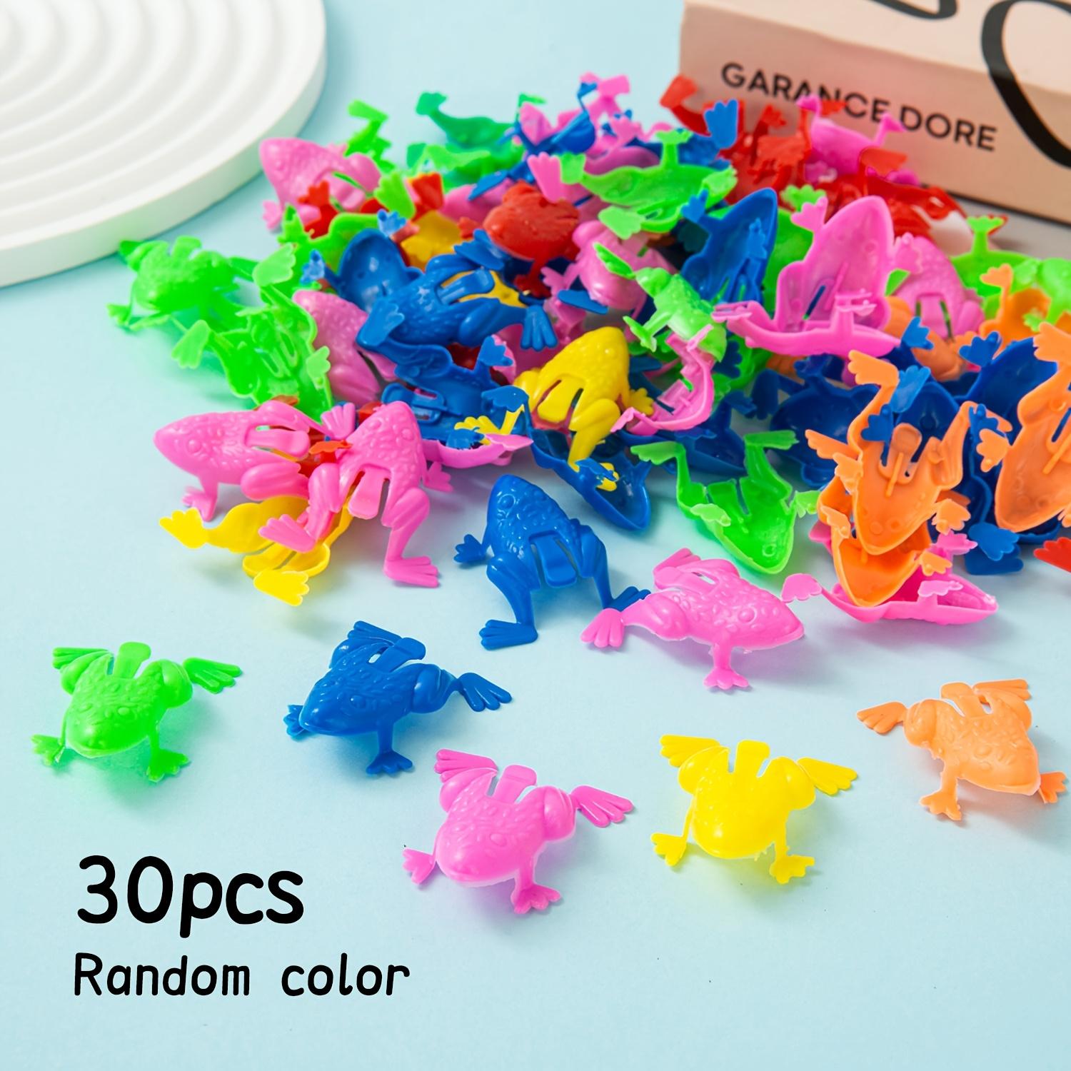 

30/60pcs Mini Jumping Frogs-Multicolor Plastic Spring-Action Fidget Toys,Party Favors Birthday,gift for new year,Valentine s Day